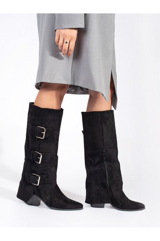 Must   Naiste saapad kõrge kontsaga  Must   Naiste saapad kõrge kontsaga