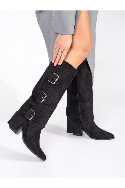 Must   Naiste saapad kõrge kontsaga  Must   Naiste saapad kõrge kontsaga