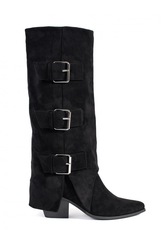 Must   Naiste saapad kõrge kontsaga  Must   Naiste saapad kõrge kontsaga