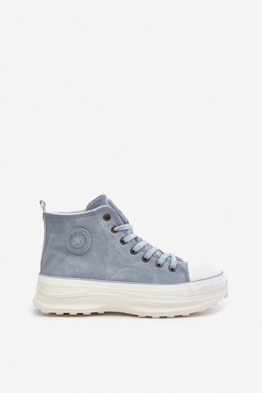 voodriga naiste saapad platvormiga Big Star OO274072 Sinist värvi voodriga naiste saapad platvormiga Big Star OO274072 Sinist värvi