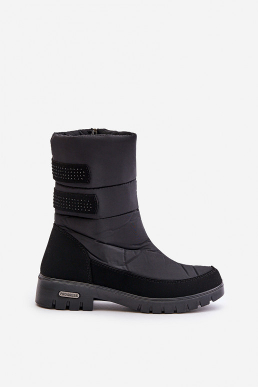  nööpidega lumesaapad  Progress PROGJ-21-16 Must