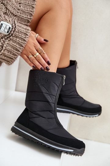  nööpidega lumesaapad tõmblukuga Progress PROGJ-22-130 Must