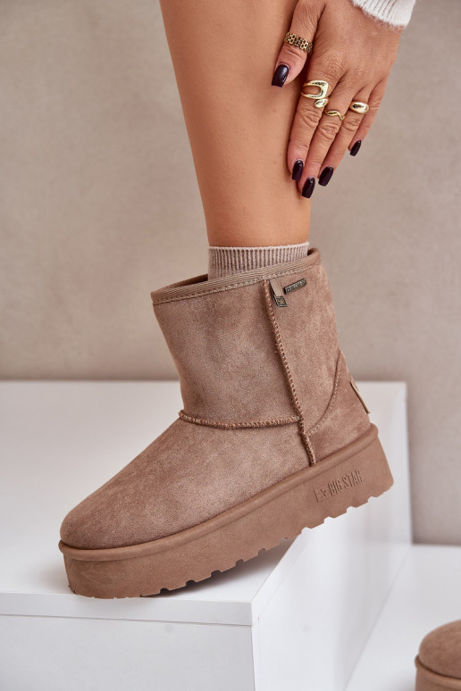  nööpidega lumesaapad  platvormiga Big Star OO274A097 beeži värvi