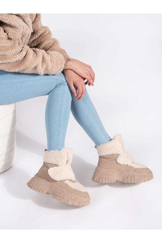 beeži värvi Naiste lumesaapad platvormiga karusnahaga typu baranek beeži värvi Naiste lumesaapad platvormiga karusnahaga typu baranek