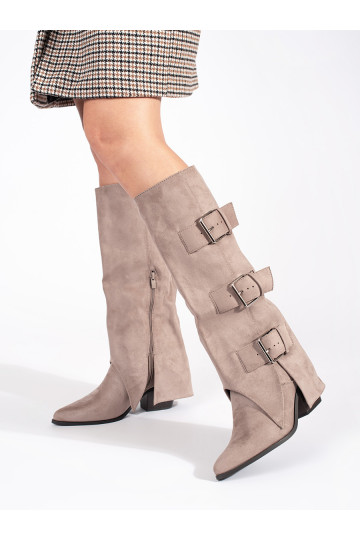 beeži värvi   Naiste saapad kõrge kontsaga  2