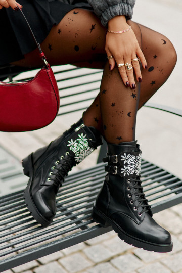 voodriga säärsaapad Naiste poolsaapad dekoreeritud kontsaga I neetide ja pandlagami Must Viveria