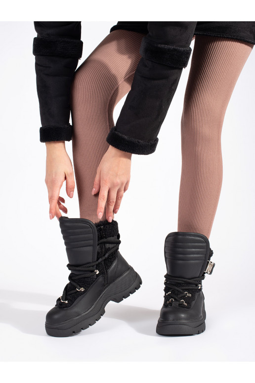 Must Naiste lumesaapad karusnahaga 