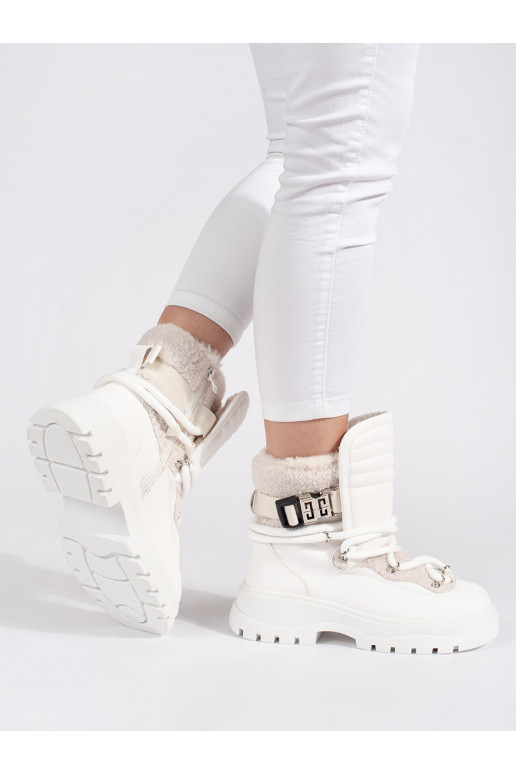 valget värvi Naiste lumesaapad karusnahaga  valget värvi Naiste lumesaapad karusnahaga