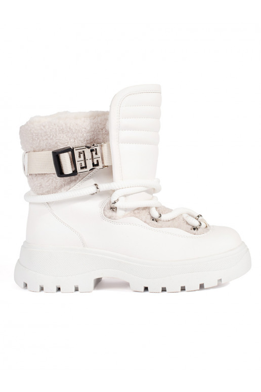 valget värvi Naiste lumesaapad karusnahaga  valget värvi Naiste lumesaapad karusnahaga