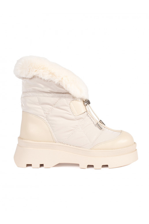 beeži värvi Naiste lumesaapad z must värvm  platvormiga