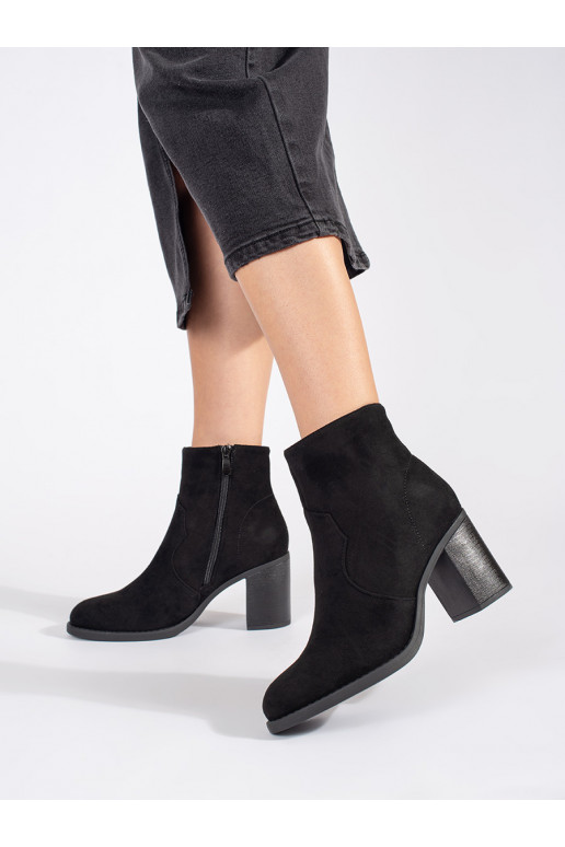 Must   naiste saapad kõrge kontsaga