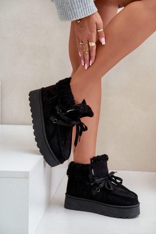 nööpidega lumesaapad  platvormiga karusnahaga Typu Branek Must Ciabellae