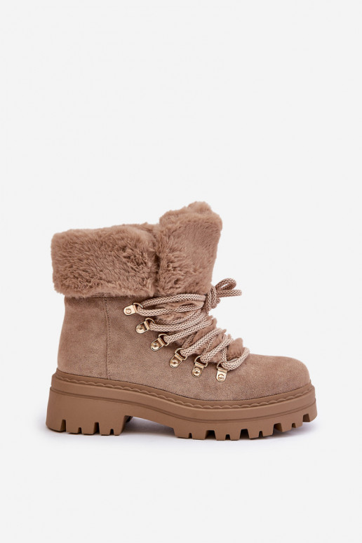 nööritavad jalanõud  karusnahaga beeži värvi Vaminia