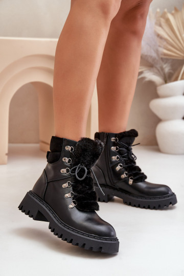 voodriga Naiste poolsaapad jalanõud  eko-nahast Must Willatta