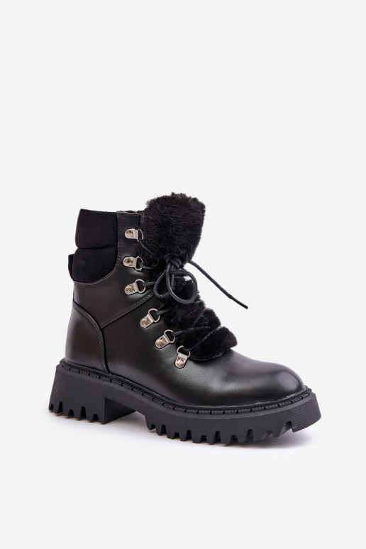 voodriga Naiste poolsaapad jalanõud  eko-nahast Must Willatta