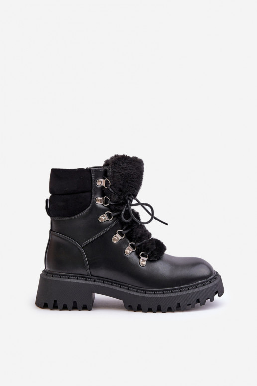 voodriga Naiste poolsaapad jalanõud  eko-nahast Must Willatta