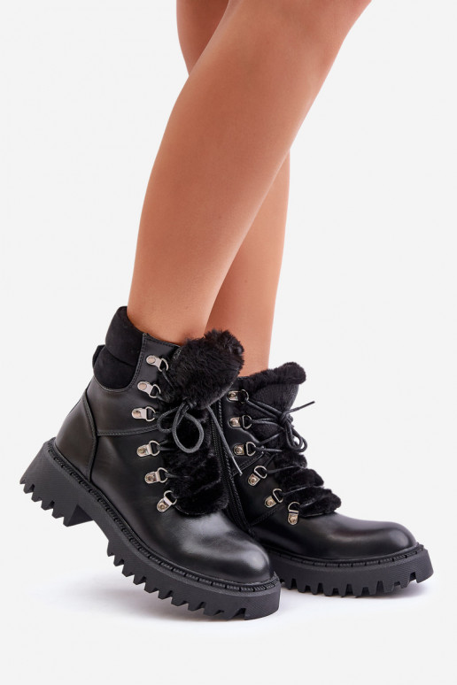 voodriga Naiste poolsaapad jalanõud  eko-nahast Must Willatta