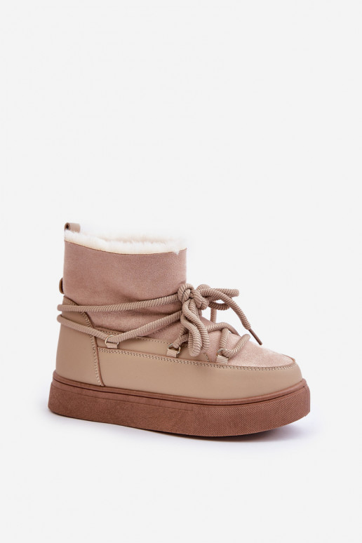 nööpidega lumesaapad  platvormiga voodriga karusnahaga beeži värvi Aziara nööpidega lumesaapad  platvormiga voodriga karusnahaga beeži värvi Aziara
