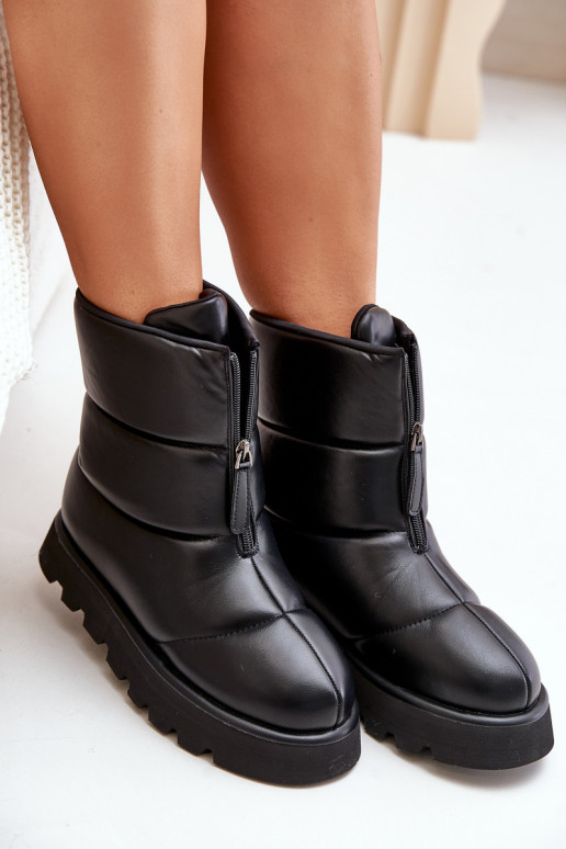 nööpidega lumesaapad platvormiga tõmblukuga Eko   Must Resisia