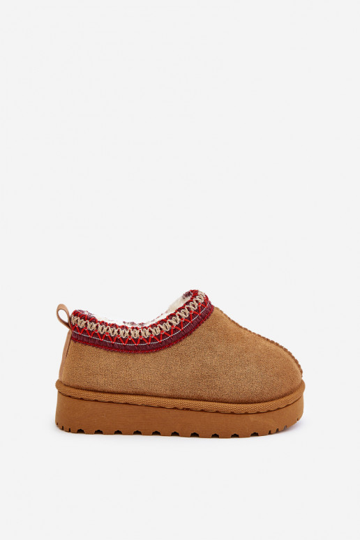 nööpidega lumesaapad Naiste poolsaapad Laste jalanõud platvormiga voodriga karusnahaga pruunid värvi Vilabria