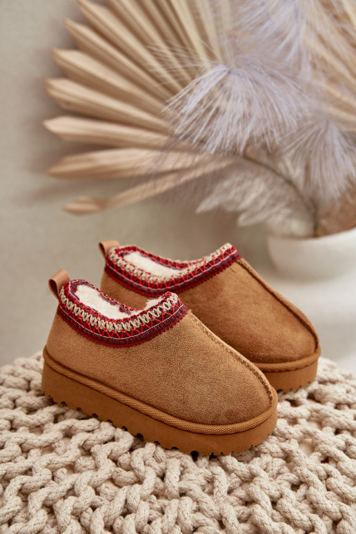 nööpidega lumesaapad Naiste poolsaapad Laste jalanõud platvormiga voodriga karusnahaga pruunid värvi Vilabria