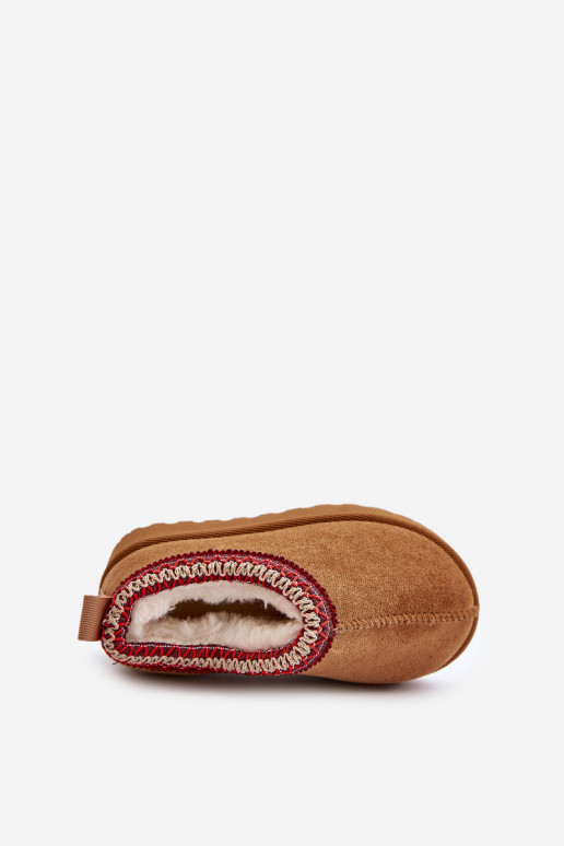 nööpidega lumesaapad Naiste poolsaapad Laste jalanõud platvormiga voodriga karusnahaga pruunid värvi Vilabria