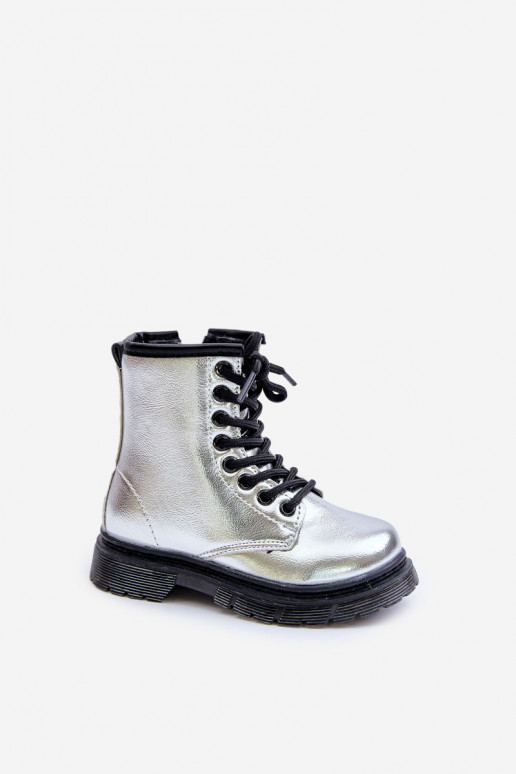 voodriga Naiste poolsaapad Laste Laque  Hõbedat värvi Novita voodriga Naiste poolsaapad Laste Laque  Hõbedat värvi Novita