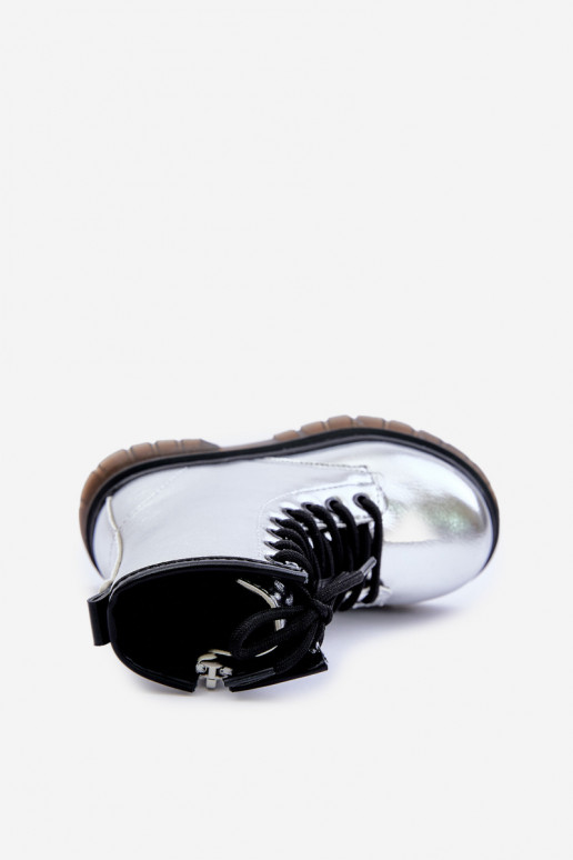 voodriga Naiste poolsaapad Laste Laque  Hõbedat värvi Novita voodriga Naiste poolsaapad Laste Laque  Hõbedat värvi Novita