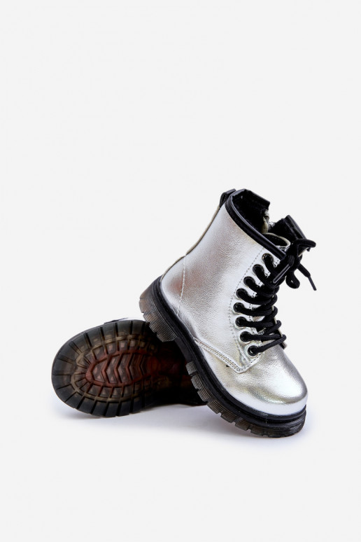 voodriga Naiste poolsaapad Laste Laque  Hõbedat värvi Novita voodriga Naiste poolsaapad Laste Laque  Hõbedat värvi Novita