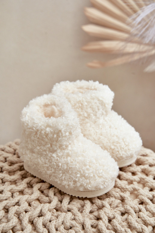 Naiste poolsaapad nööpidega lumesaapad Laste jalanõud karusnahaga Typu Baranek Elevandiluu värvi Mevael