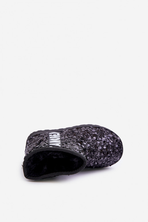 Nööpidega lumesaapad Naiste poolsaapad voodriga litritega mustad Rebbica Nööpidega lumesaapad Naiste poolsaapad voodriga litritega mustad Rebbica