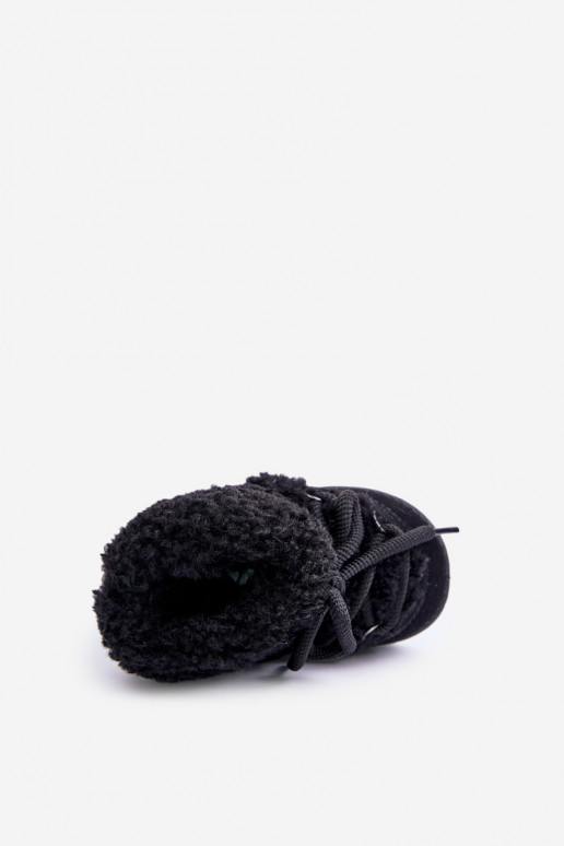 soojad Naiste poolsaapad nööpidega lumesaapad Laste jalanõud nööritavad Must Asija