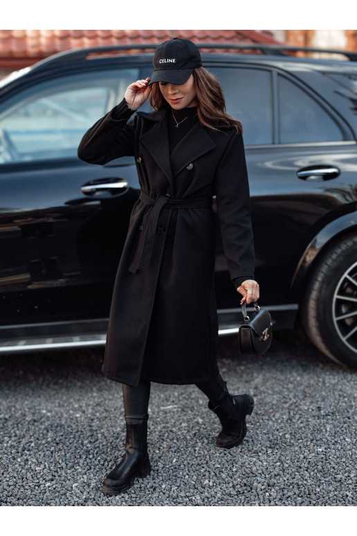 CASHMELY naiste oversize mantel pikk seotav must Dstreet NY0714