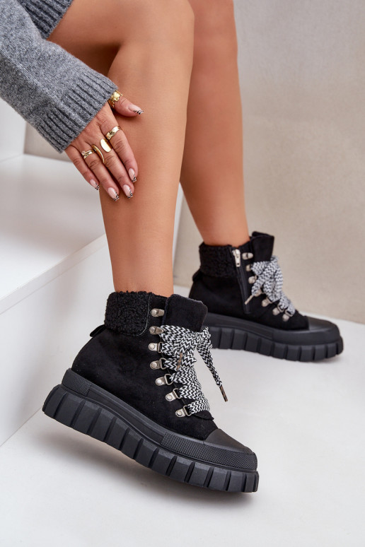  voodriga Naiste poolsaapad jalanõud platvormiga Must Alcyhen