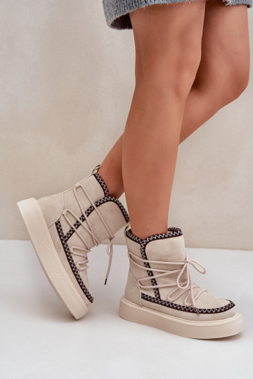 nööpidega lumesaapad  Z Haftem platvormiga Elevandiluu värvi Naleris