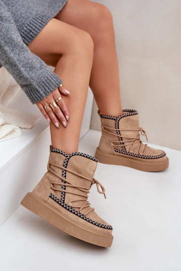 nööpidega lumesaapad  Z Haftem platvormiga pruunid värvi Naleris