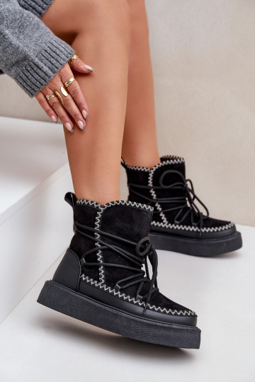 nööpidega lumesaapad  Z Haftem platvormiga Must Naleris