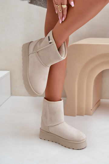 nööpidega lumesaapad  platvormiga Big Star OO274897 Elevandiluu värvi