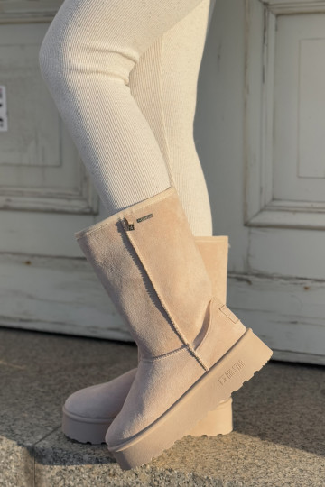 nööpidega lumesaapad platvormiga Big Star OO274894 Elevandiluu värvi 2