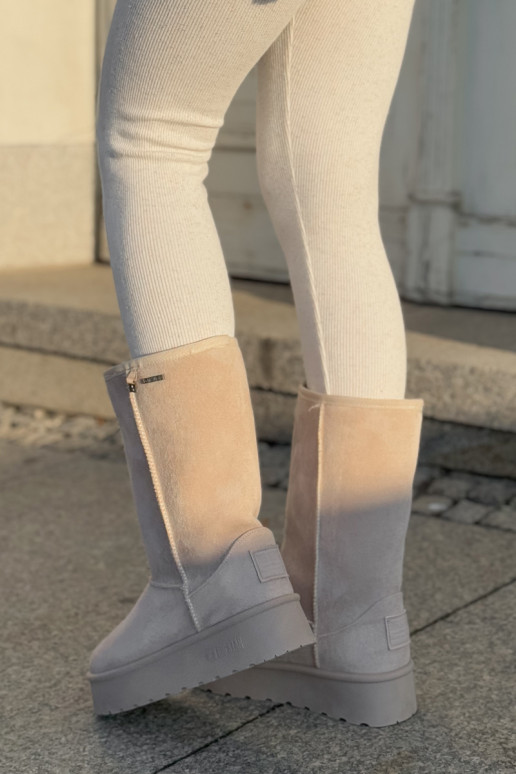  nööpidega lumesaapad platvormiga Big Star OO274894 Elevandiluu värvi