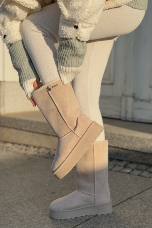  nööpidega lumesaapad platvormiga Big Star OO274894 Elevandiluu värvi