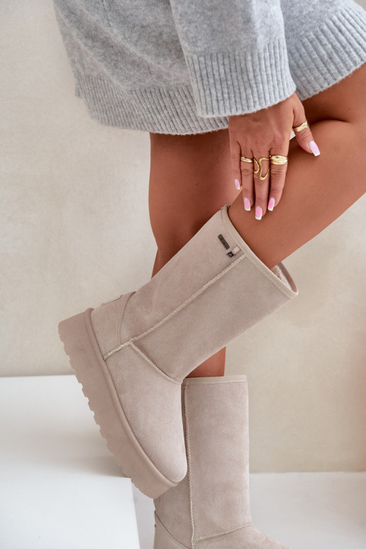  nööpidega lumesaapad platvormiga Big Star OO274894 Elevandiluu värvi