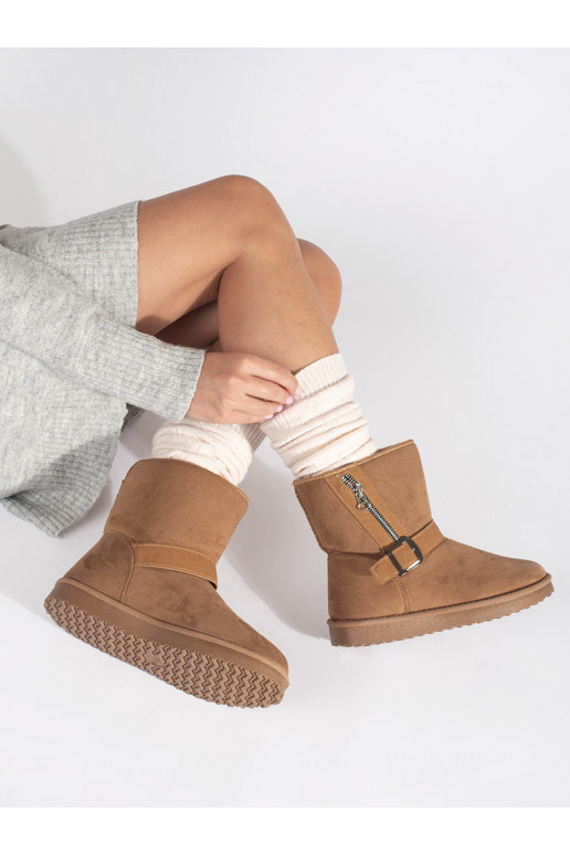 beeži värvi Naiste lumesaapad  i zamkiem