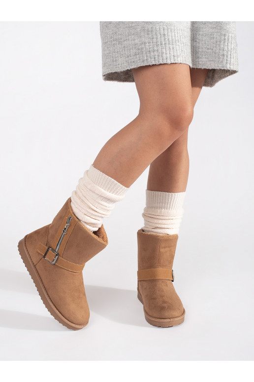 beeži värvi Naiste lumesaapad  i zamkiem