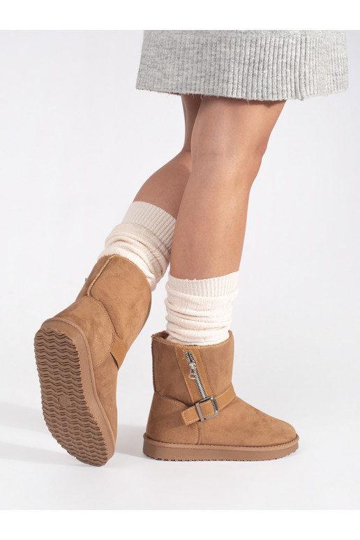 beeži värvi Naiste lumesaapad  i zamkiem