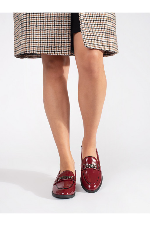 bordoo-värvi naiste mokassiinid