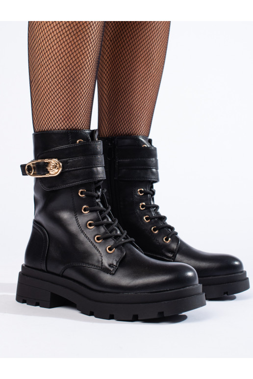 säärsaapad naiste saapad Mustad ökonahast