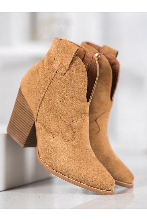 seemisnakhsed Kauboistiilis saapad kõrge jämeda kontsaga