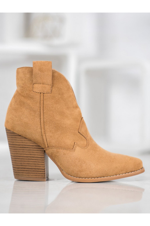 seemisnakhsed Kauboistiilis saapad kõrge jämeda kontsaga