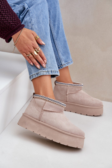 nööpidega lumesaapad platvormiga  Haftem Elevandiluu värvi Heslania